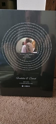 Customer photo review of Custom Music Canvas