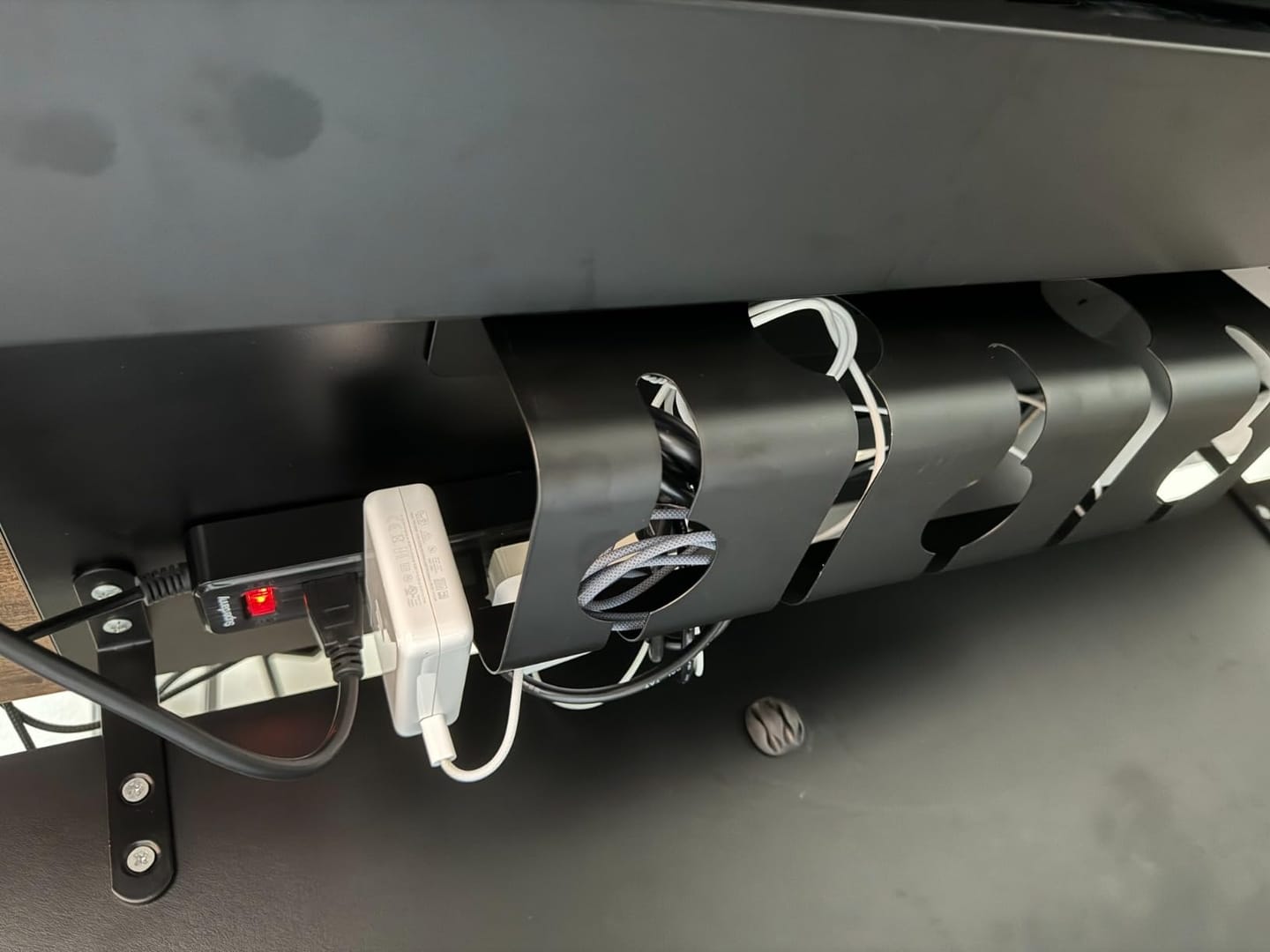 Customer photo review of Under Desk Cable Tray
