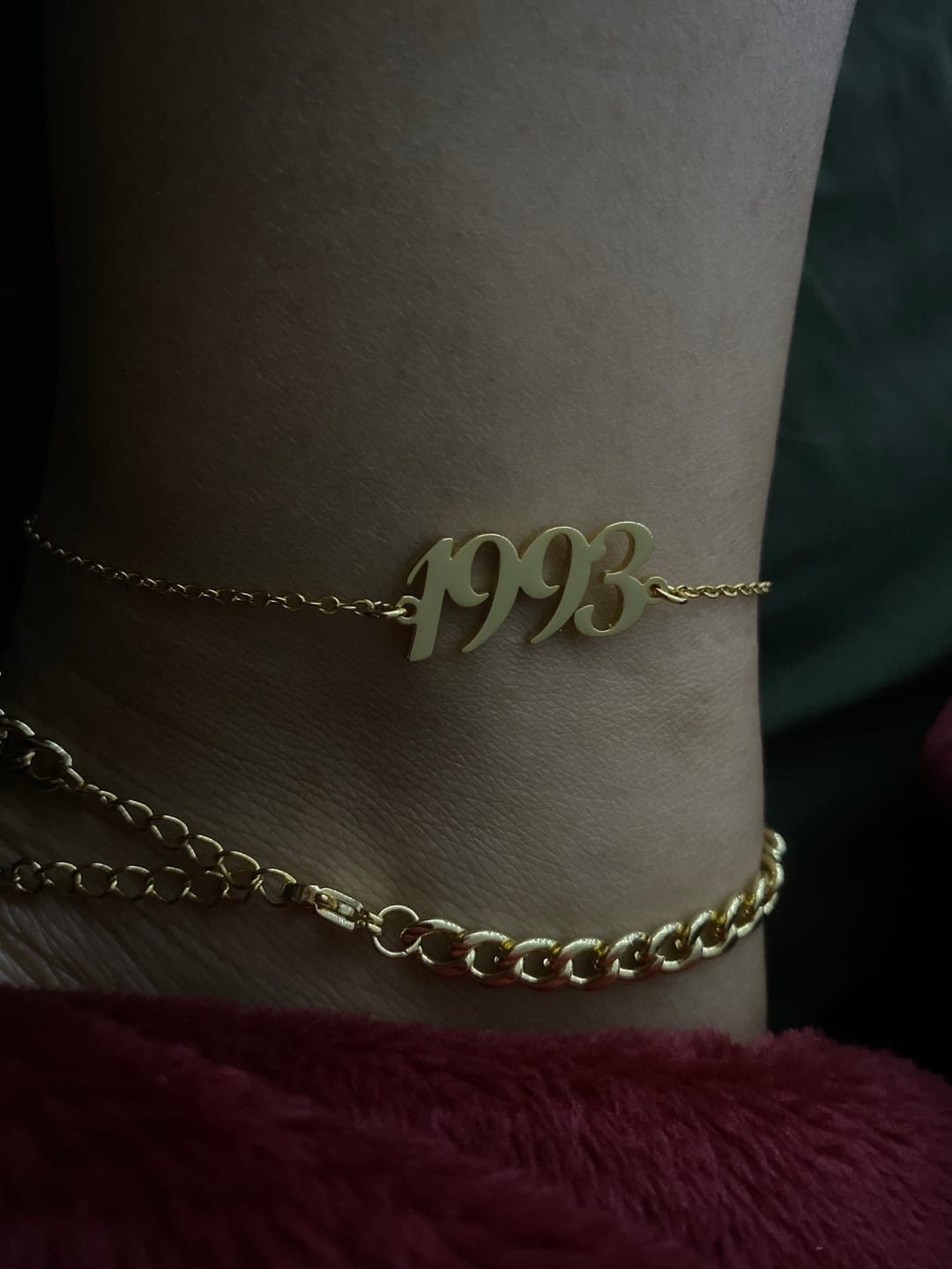 Customer photo review of Year Anklet