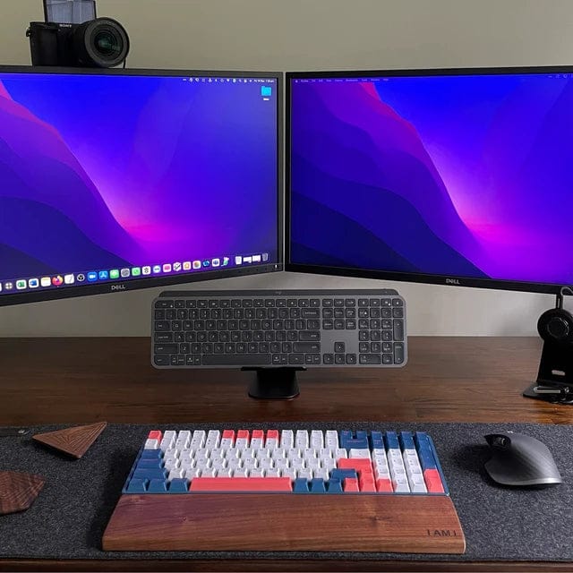 Customer photo review of American Black Walnut Keyboard Palm Rest