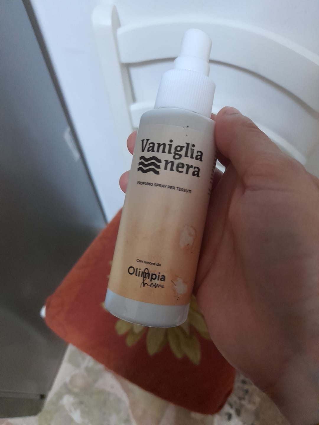 Customer photo review of Profumo spray per tessuti Vaniglia Nera ml.100