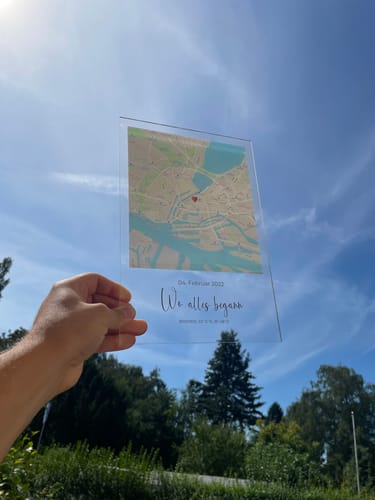 Kundenbewertung mit Foto zu "Unser Ereignis" - Personalisierte Acryltafel