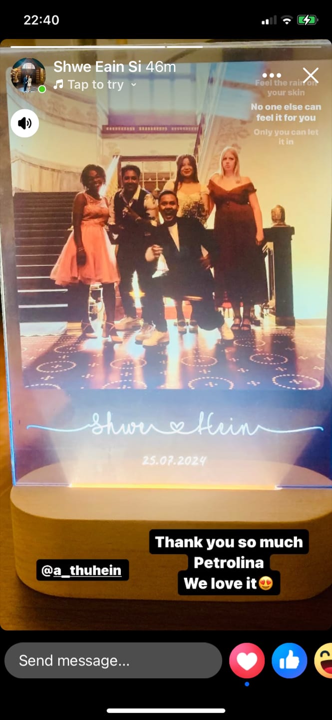 Customer photo review of Euer Liebeslicht mit Foto (eckig)