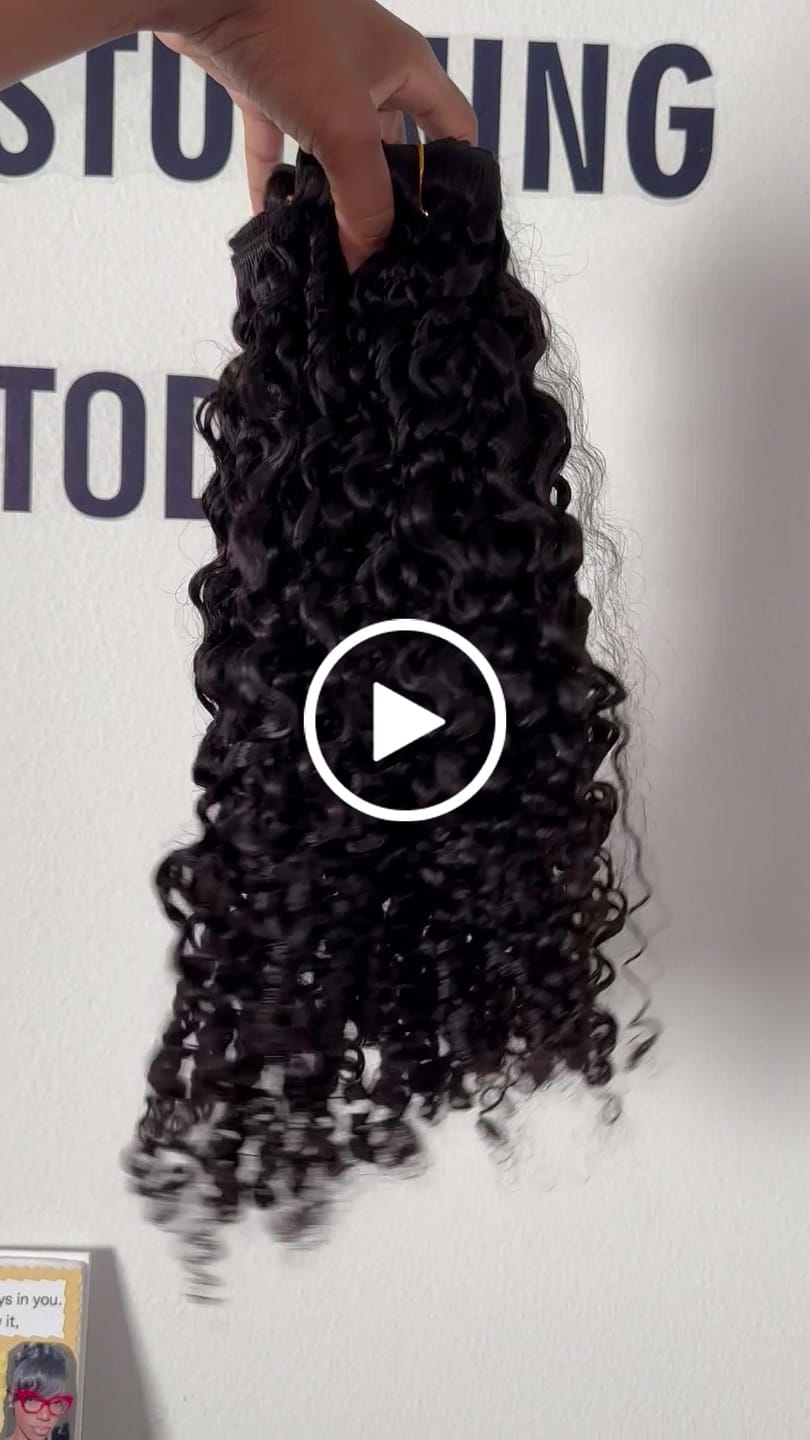 Customer video review of Water Curly Human Hair Bundles Natural Color