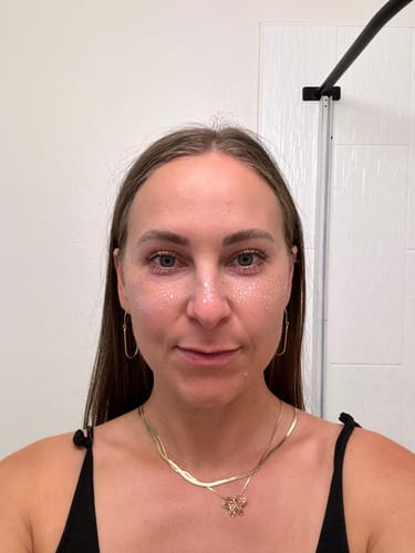 Customer photo review of Silver Stardust Speckle Makeup Patches