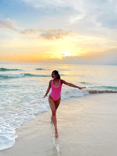 Customer photo review of PIPER [Longer Torso] Black 80s Cut High Leg One Piece