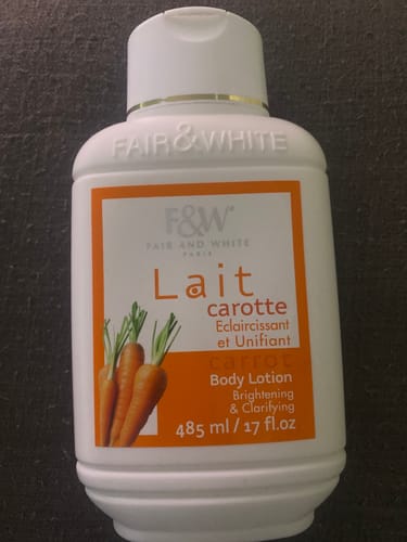 Customer photo review of Fair and White Original Carrot Body Lotion 500ml