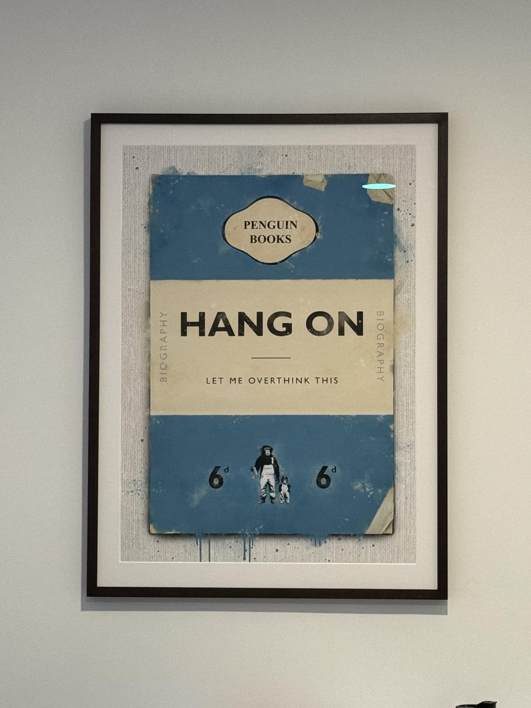 Customer photo review of Personalised Book Cover Art Print (Blue)