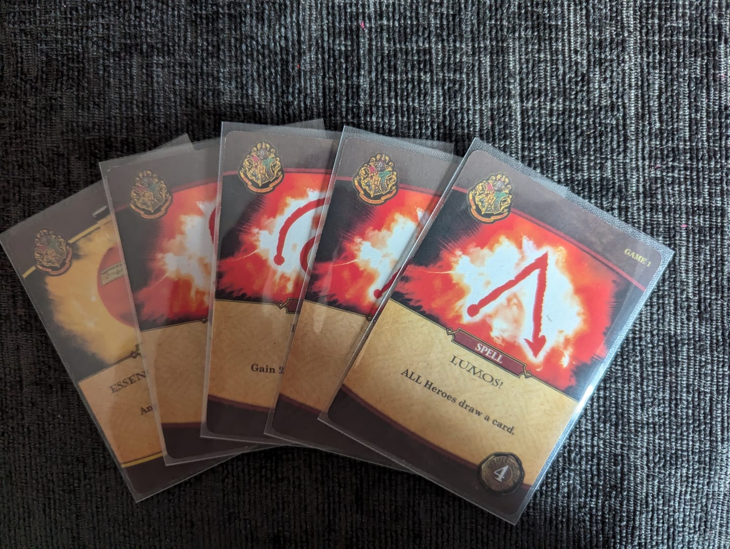 Customer photo review of Clear Matte Standard Size Card Sleeves