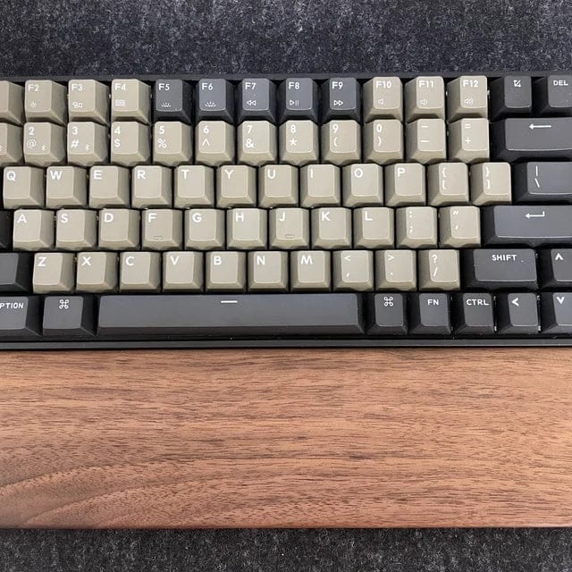 Customer photo review of American Black Walnut Keyboard Palm Rest