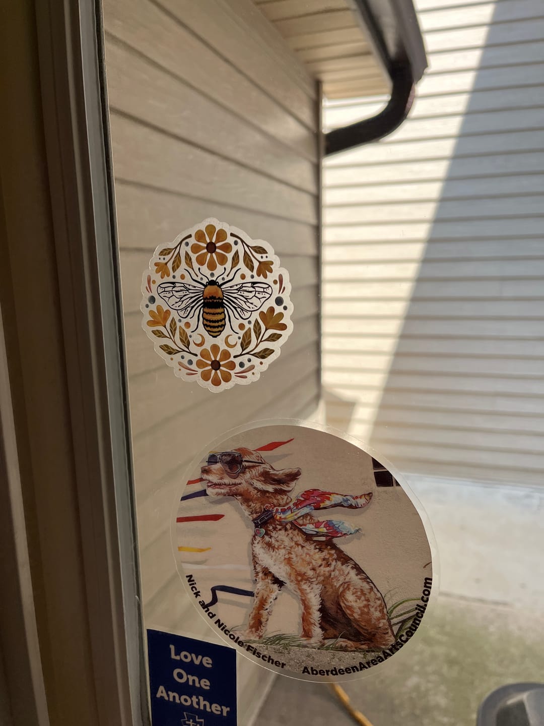 Customer photo review of Flowers And Bee Clear Sticker