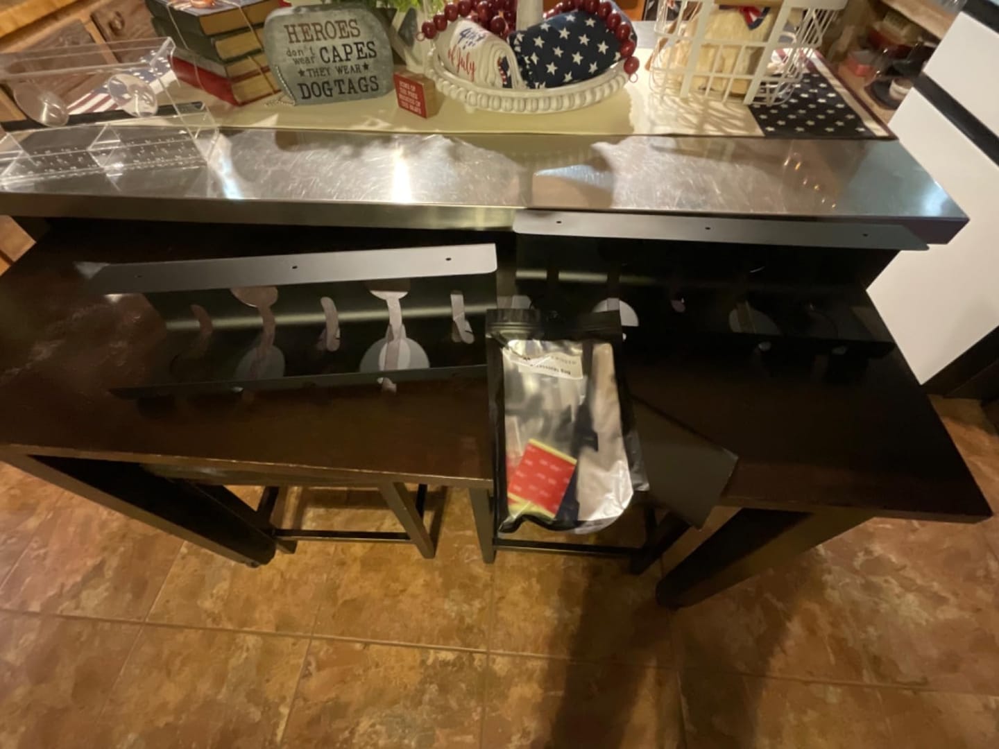 Customer photo review of Under Desk Cable Tray