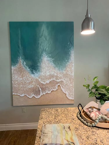Customer photo review of Abstract Seascape Painting #ABSV25