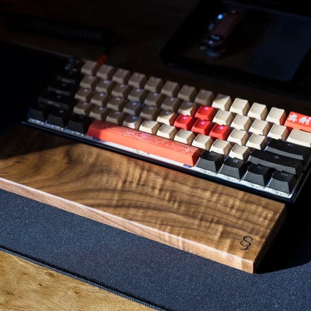 Customer photo review of American Black Walnut Keyboard Palm Rest