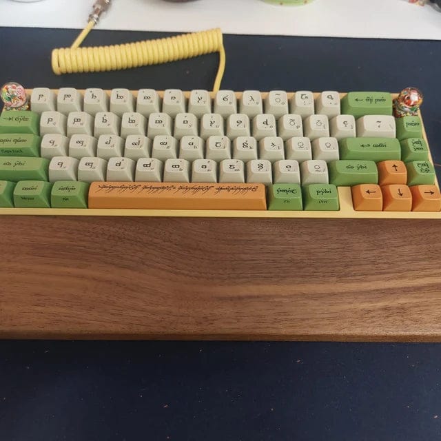 Customer photo review of American Black Walnut Keyboard Palm Rest