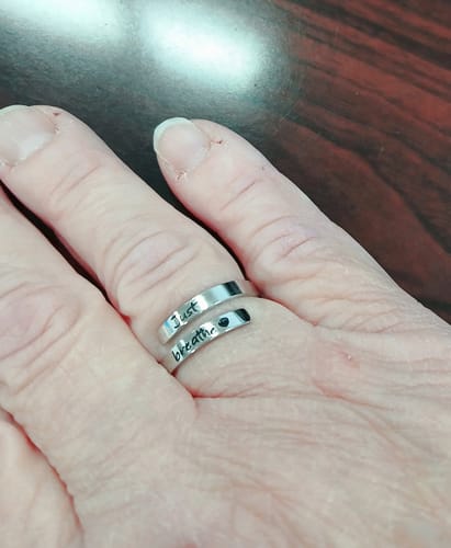 Customer photo review of Just Breathe Ring