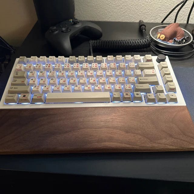 Customer photo review of American Black Walnut Keyboard Palm Rest