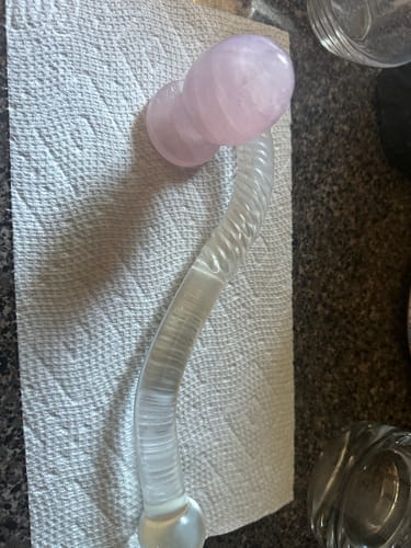 Customer photo review of Rose Quartz Butt Plug