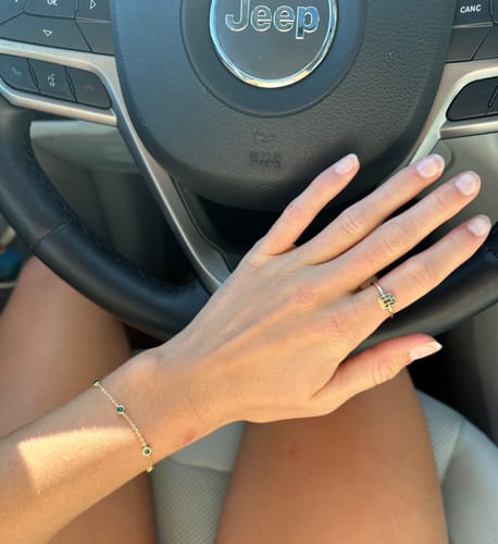 Customer photo review of Bezel Strand Bracelet