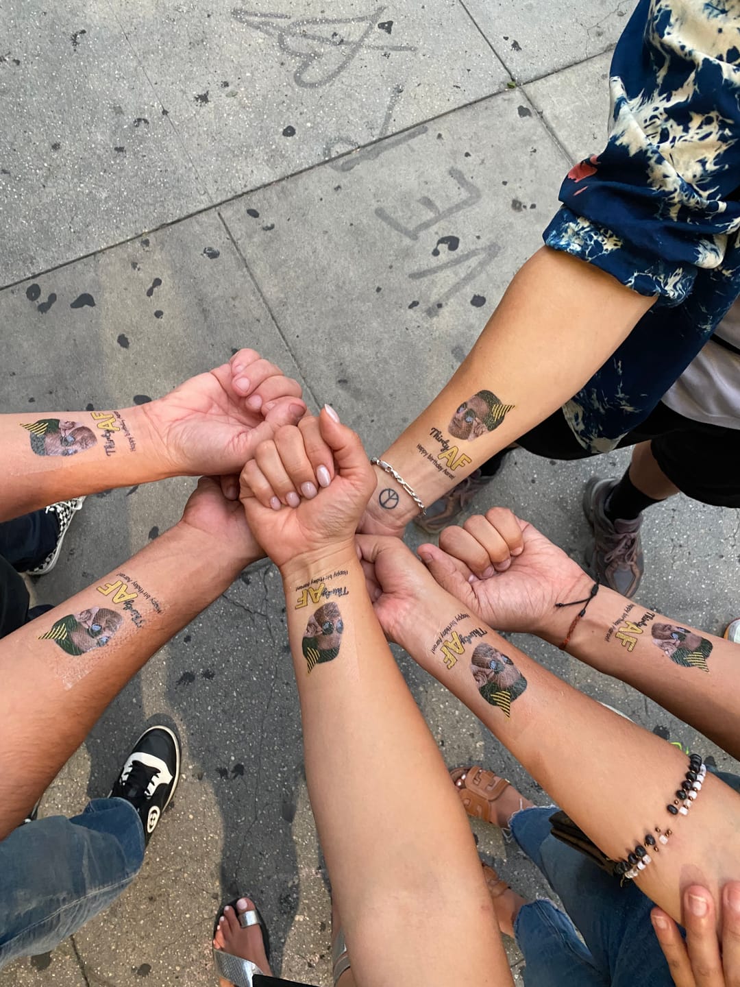 Customer photo review of Birthday AF - Temporary Tattoo