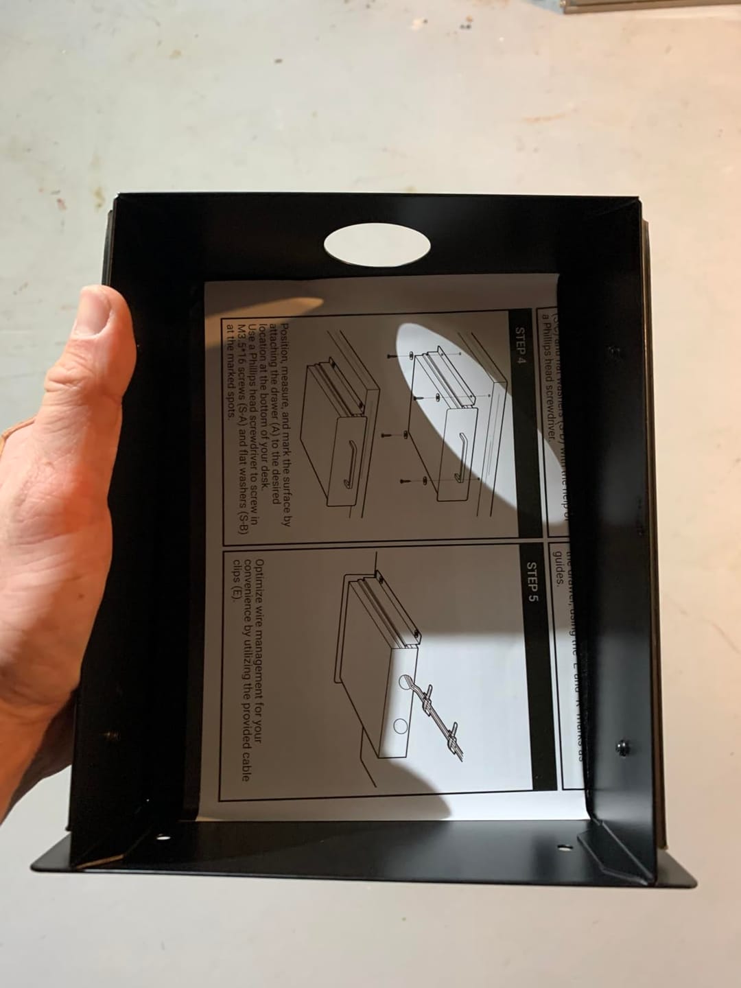 Customer photo review of Under Desk Drawer
