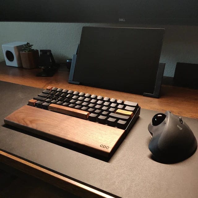 Customer photo review of American Black Walnut Keyboard Palm Rest