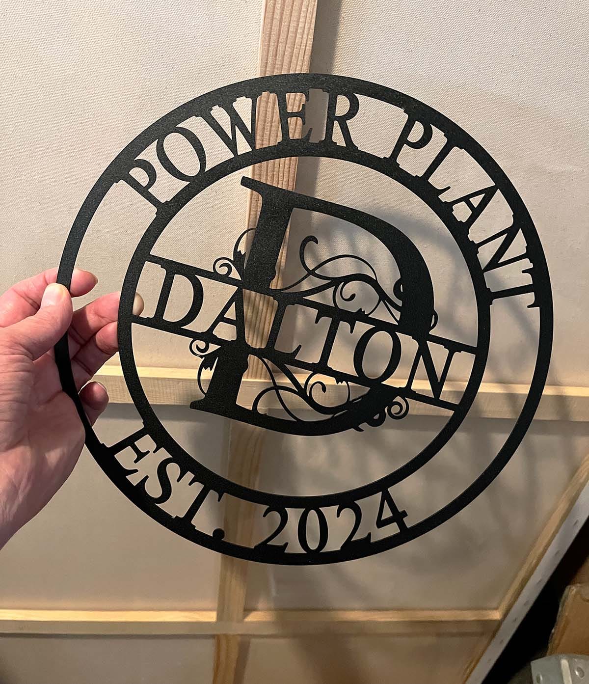 Customer photo review of Split Letter Metal Family Sign Monogram - Monogram Wedding Decorations Metal Wall Decor Family Wall Decor