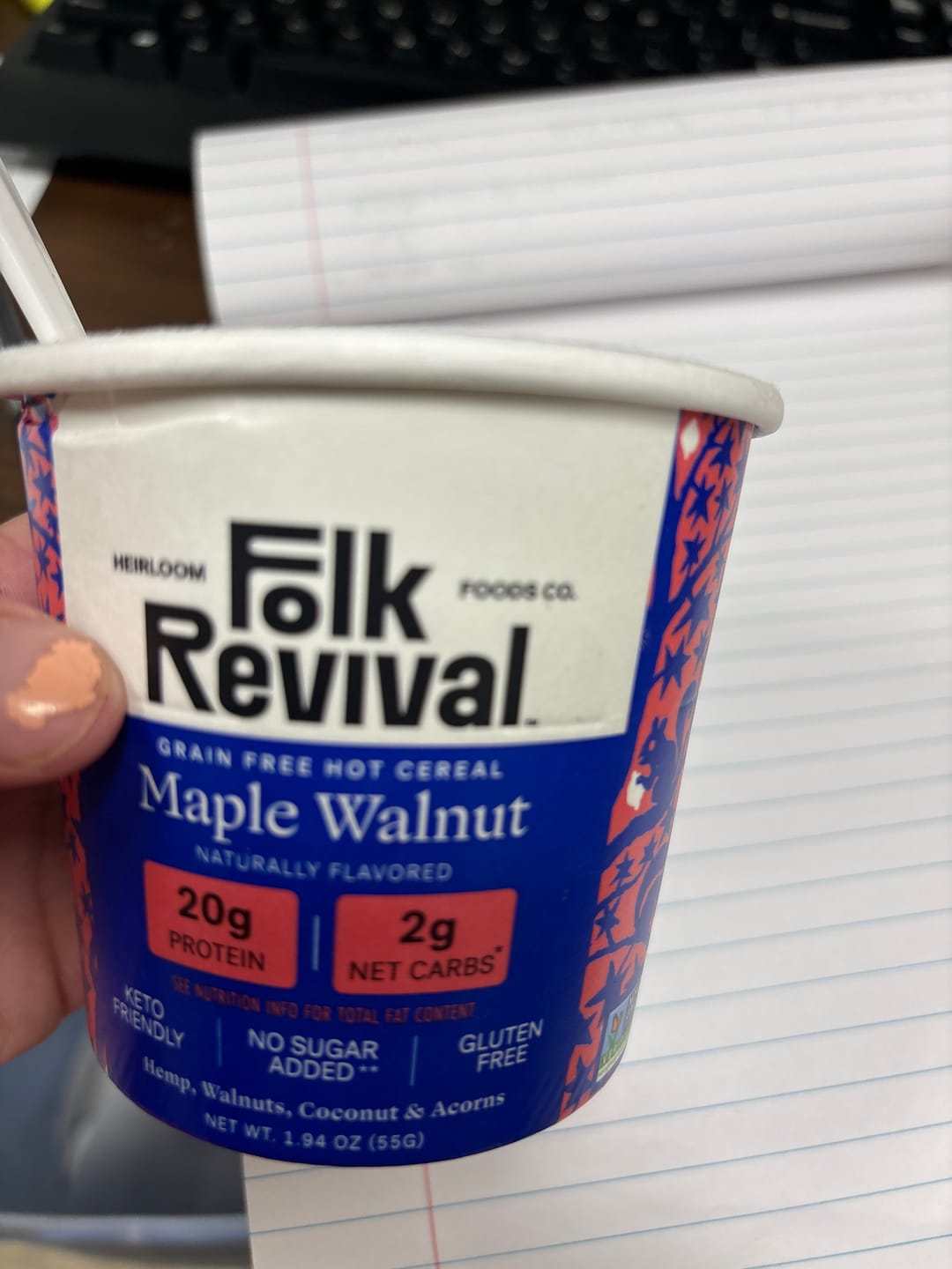 Customer photo review of Variety Pack - Keto Instant Oatmeal
