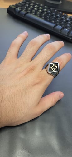 Customer photo review of Lucky 13 Gold Skull Ring