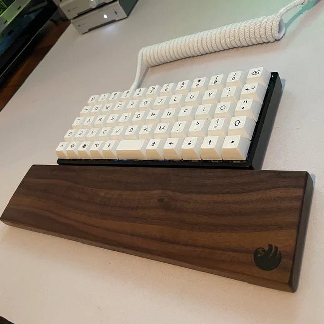 Customer photo review of American Black Walnut Keyboard Palm Rest