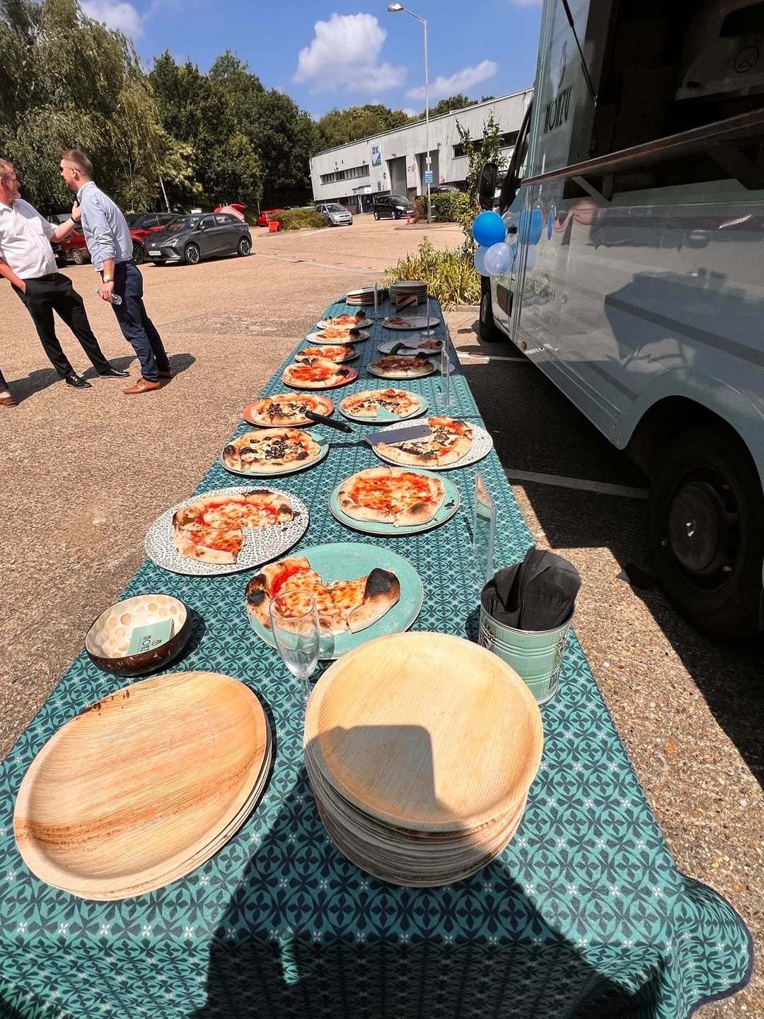 Customer photo review of 10" (25cm) Round Disposable Plates Palm Leaf Bamboo Plates
