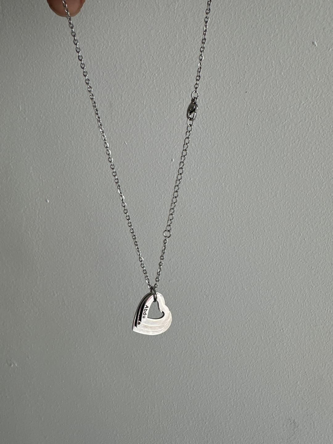Customer photo review of Kette mit personalisierten Herzen