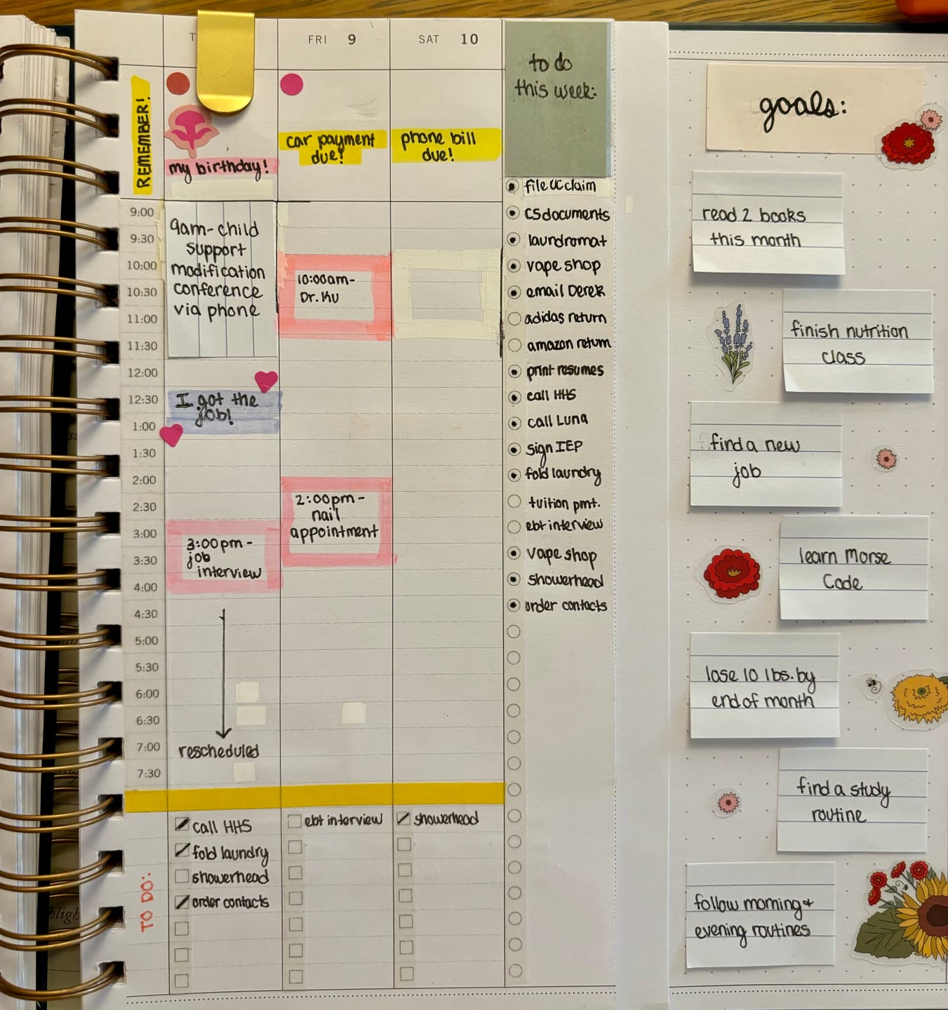 Customer photo review of Half-Hour Time Washi Tape