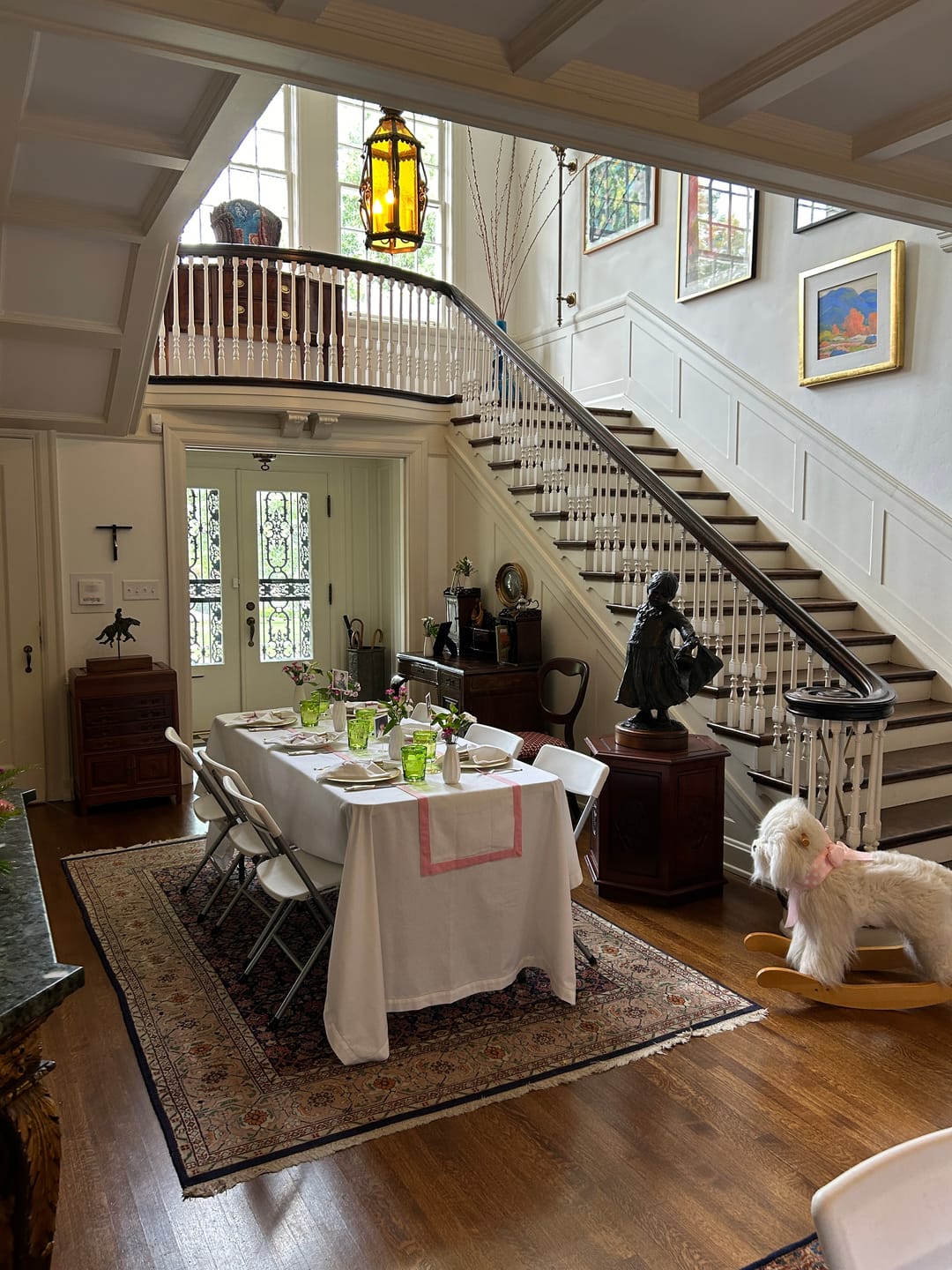 Customer photo review of Cotton Linen Hemstitch Tablecloth