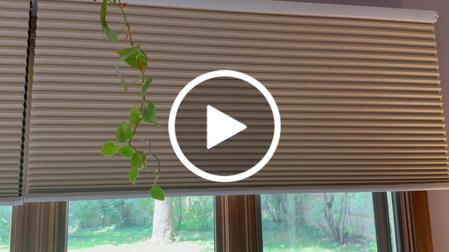 Customer video review of SmartWings Motorized Blackout Cellular Shades Nowa