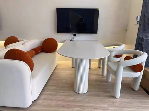 Customer photo review of Minimalist Sofa Set with Accent Chair and Coffee Table