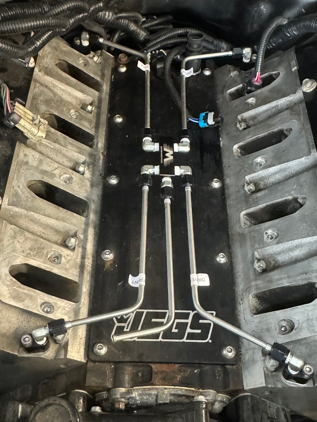 Customer photo review of Motion Raceworks LS Stainless Coolant Crossover Steel Steam Vent Kit 10-10005