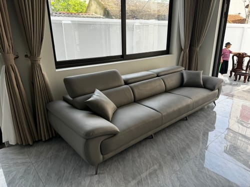 Customer photo review of Sofa văng da sang trọng PERRY 3 chỗ tựa gật gù