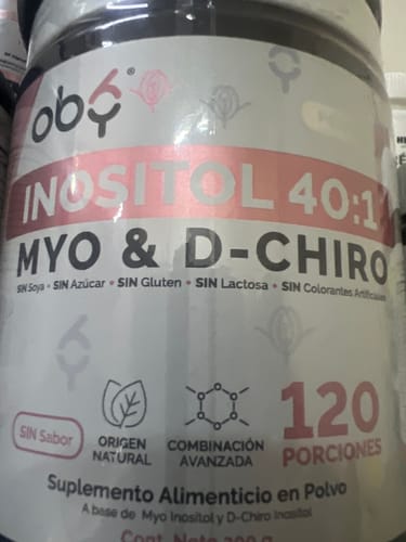 Customer photo review of Oby Pure Inositol Ratio 40:1 Polvo 300 G | Myo y D-Chiro Inositol, Acido Folico, Prebioticos, Vitaminas y Minerales. Sin Sabor