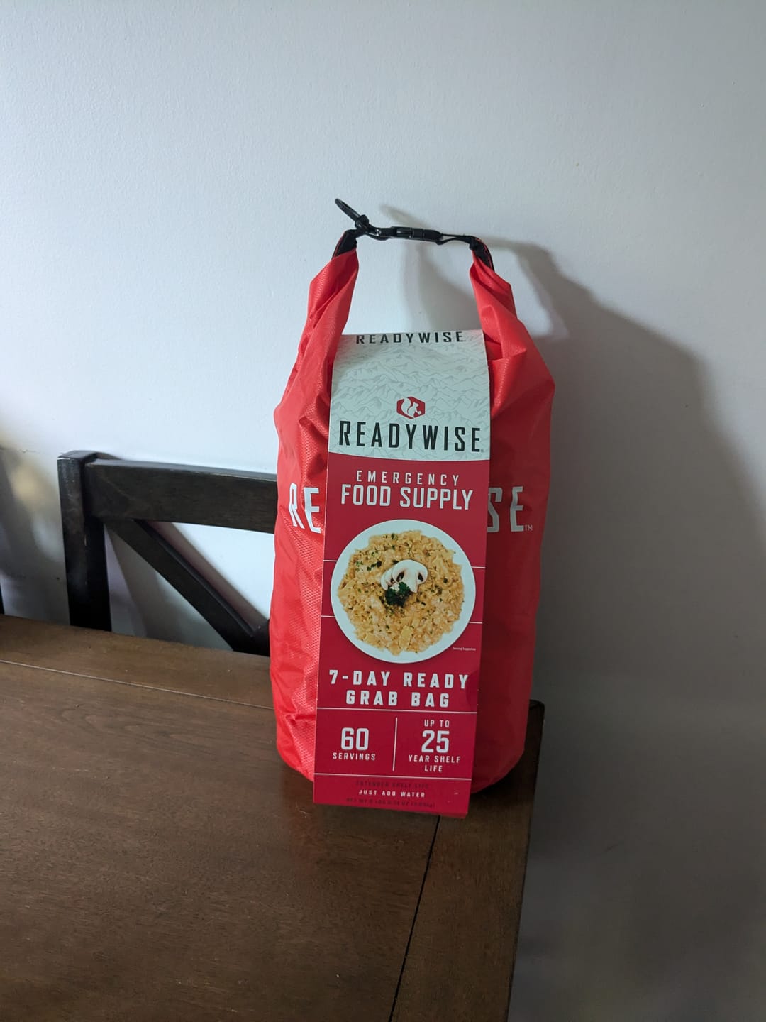 Customer photo review of 7-Day Emergency Food Supply Ready Grab Bag