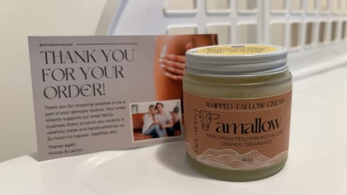Customer photo review of Whipped Tallow Cream - Orange Creamsicle