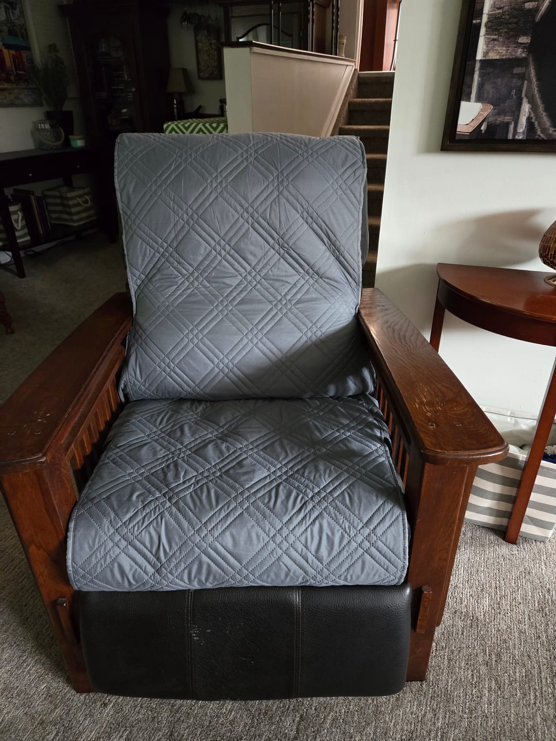 Customer photo review of Waterproof Recliner Chair Cover with Double Straps
