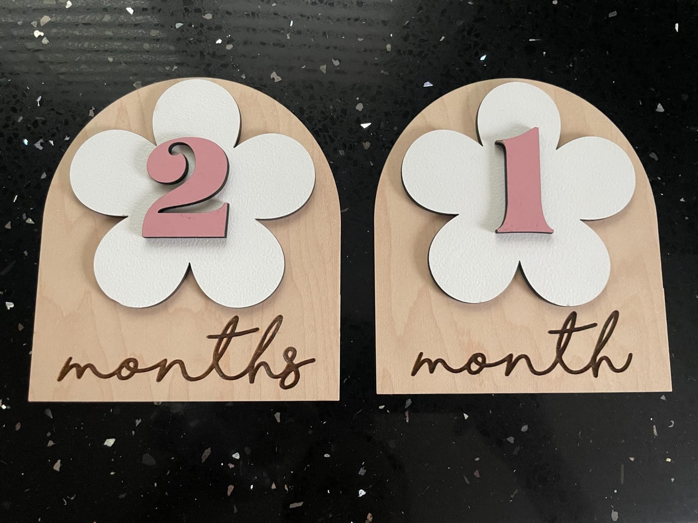 Customer photo review of Monthly Milestone - Boho Flower