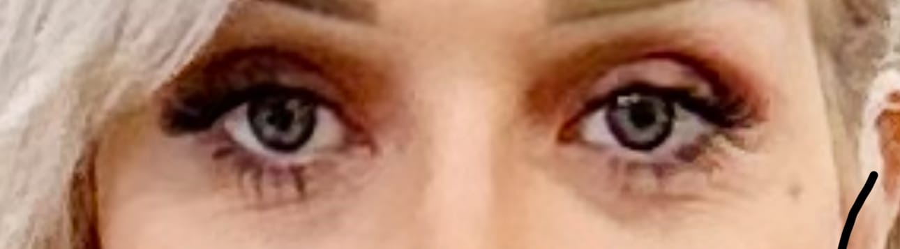 Customer photo review of Amazonia Icy Volcano Gray Prescription Colored Contact Lenses