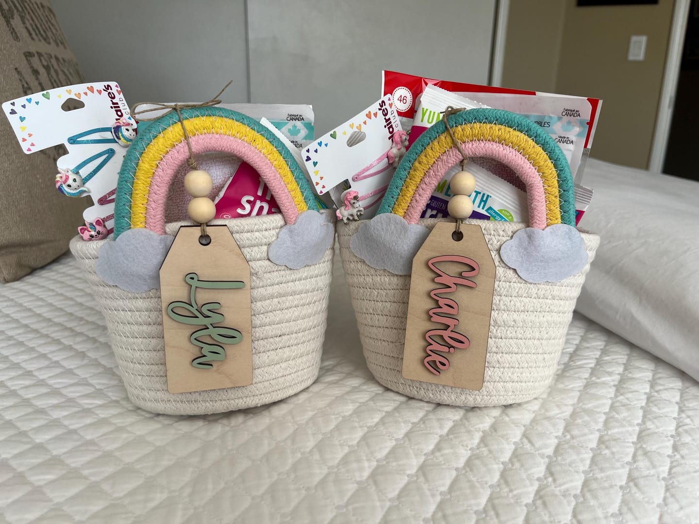 Customer photo review of Beaded Wooden Name Tag