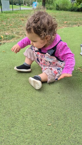 Customer photo review of Little SOHLS Slip-on Toddler Shoe – Graphite