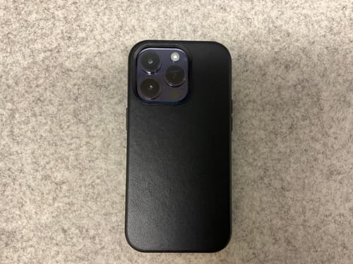 Customer photo review of iPhone 14 leather case with MagSafe (2nd gen)