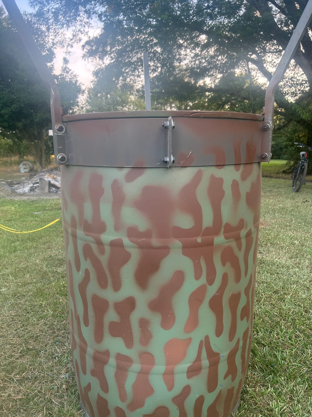 Customer photo review of 55-Gallon Feeder Barrel Band