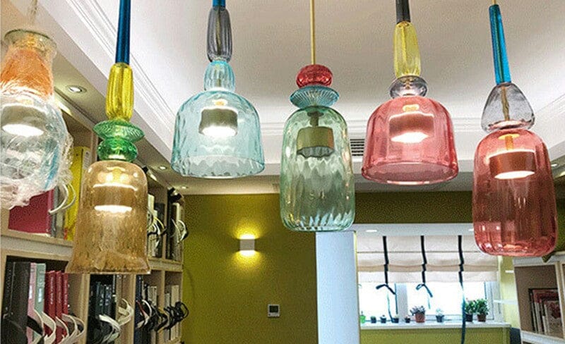 Customer photo review of Olivia Colorful Candy Pendant Light