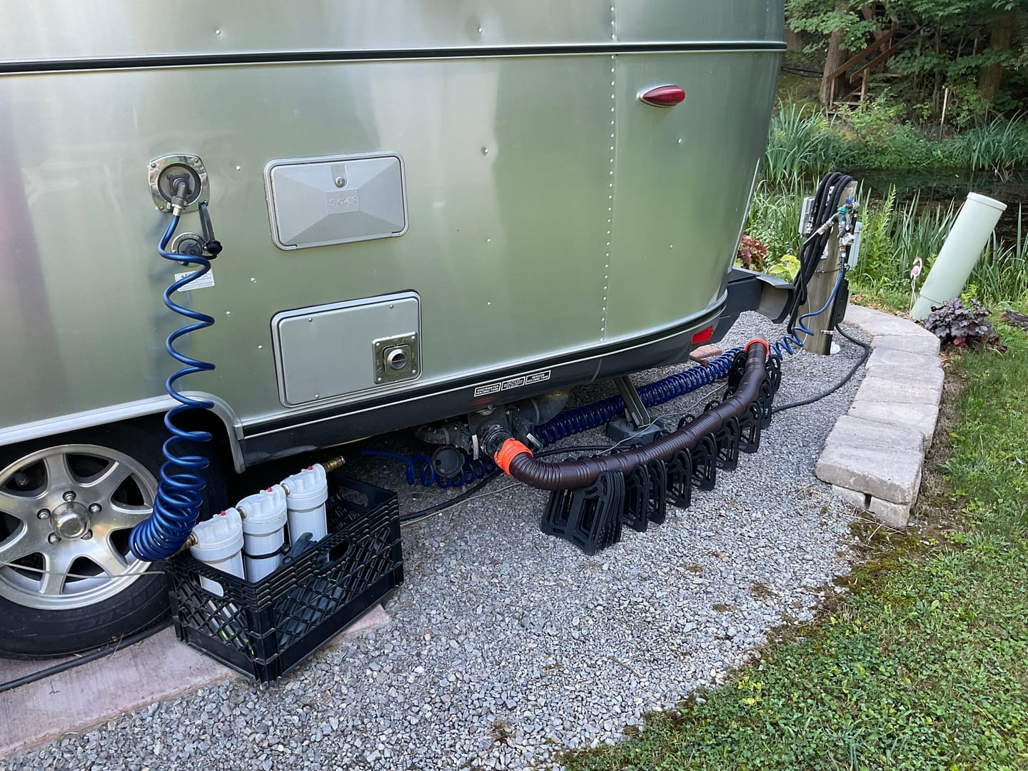 Customer photo review of RV Water Hose with AIR GEAR Storage Bag - With FREE Water Tank Filler